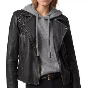 ALLSAINTS Cargo Quilted Leather Biker Jacket